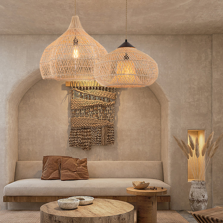 Grande Serenity Large Rattan Pendant Light Coastal Interior Ceiling Hanging Light