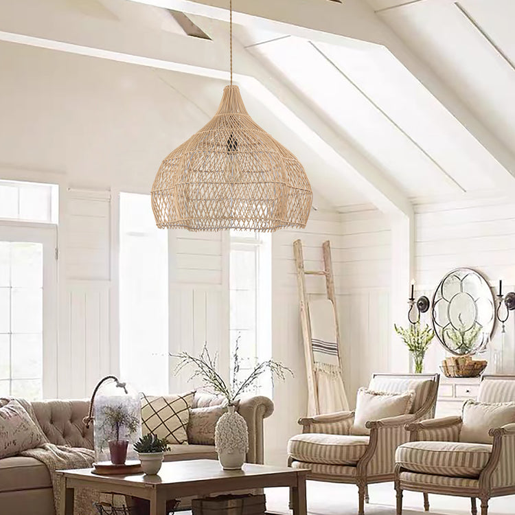 Grande Serenity Large Rattan Pendant Light Coastal Interior Ceiling Hanging Light