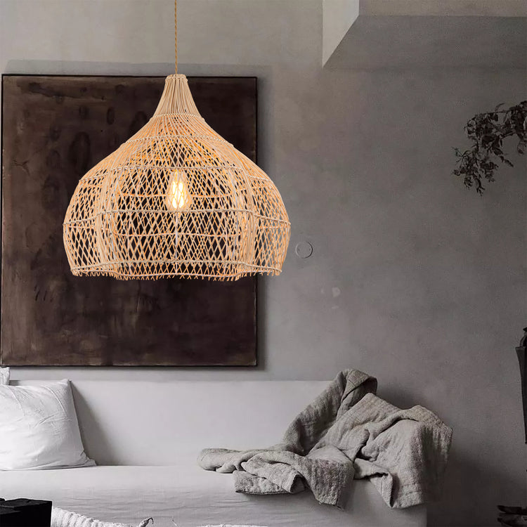 Grande Serenity Large Rattan Pendant Light Coastal Interior Ceiling Hanging Light