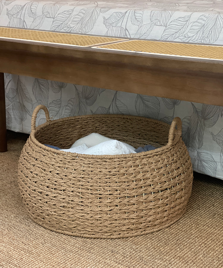 ELE LIGHT & DECOR Woven Large Decorative Boho Storage Basket