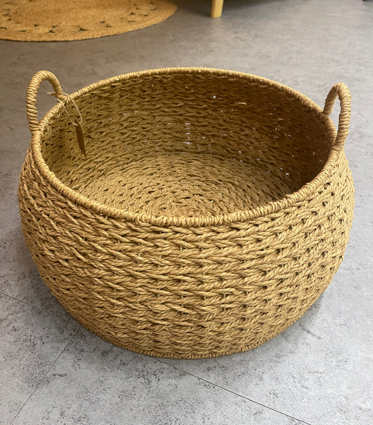 ELE LIGHT & DECOR Woven Large Decorative Boho Storage Basket