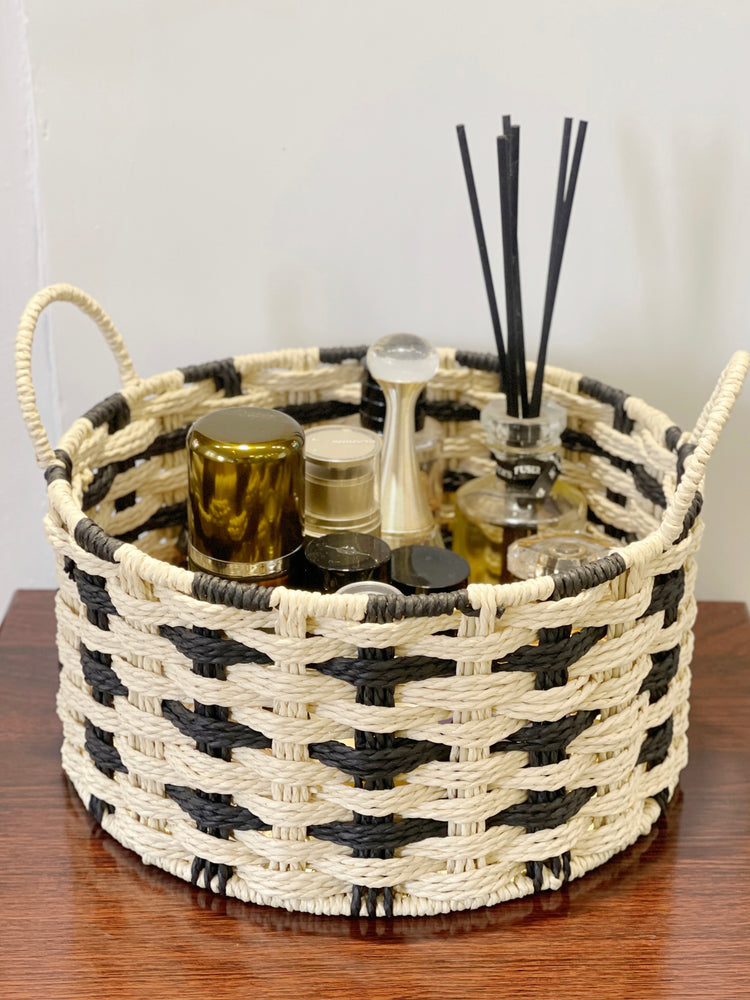 ELE LIGHT & DECOR Bohemian Decorative Woven Storage Basket Set of 3