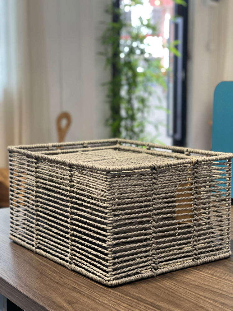 ELE LIGHT & DECOR Woven Storage Baskets for Organizing Pantry Bin Set of 5