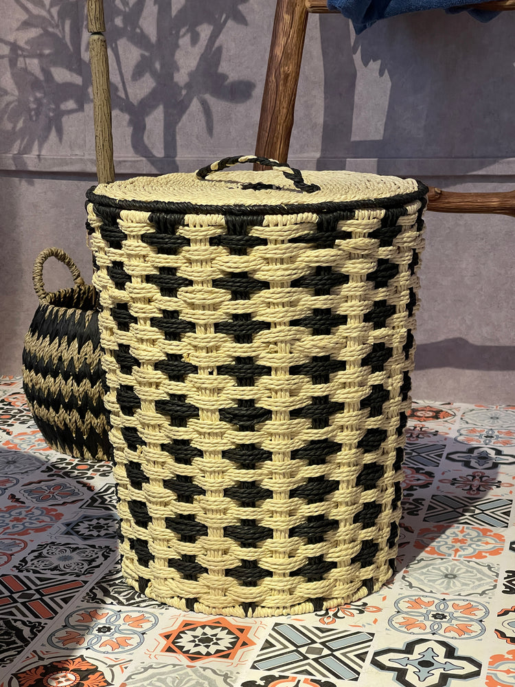 ELE LIGHT & DECOR Decorative Woven Storage Basket with Lid Set of 3