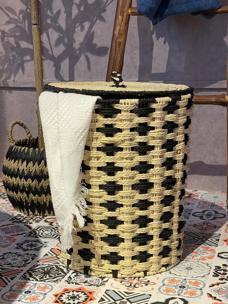 ELE LIGHT & DECOR Decorative Woven Storage Basket with Lid Set of 3