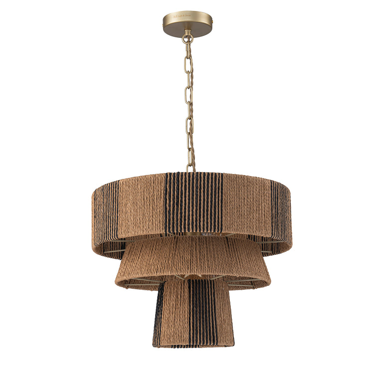 Libra 4-Light Coastal Chandelier 3-Tier Multi Color Ceiling