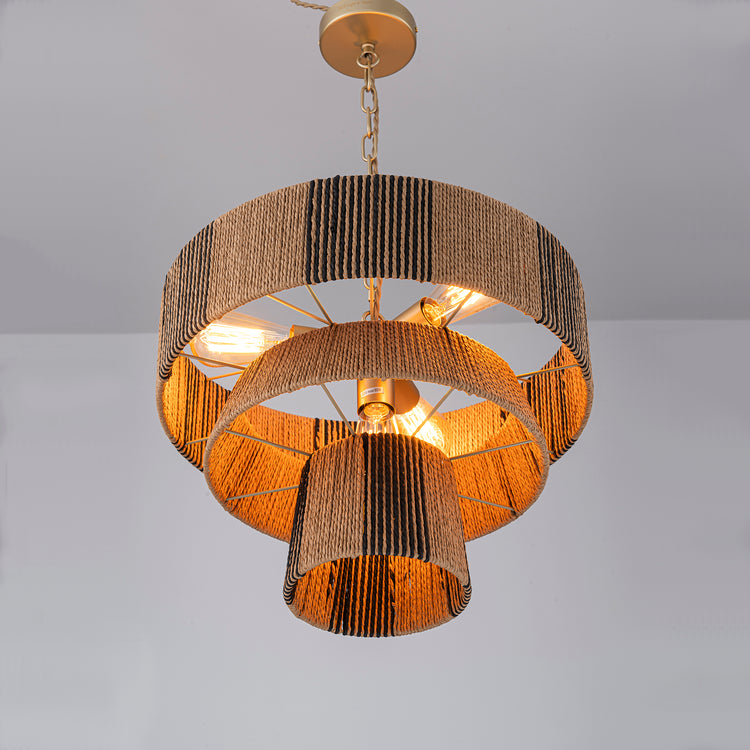 Libra 4-Light Coastal Chandelier 3-Tier Multi Color Ceiling