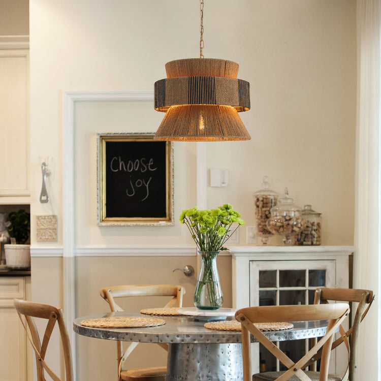 Lennox 4-Light 3-Tier Coastal Chandelier Brass Finish