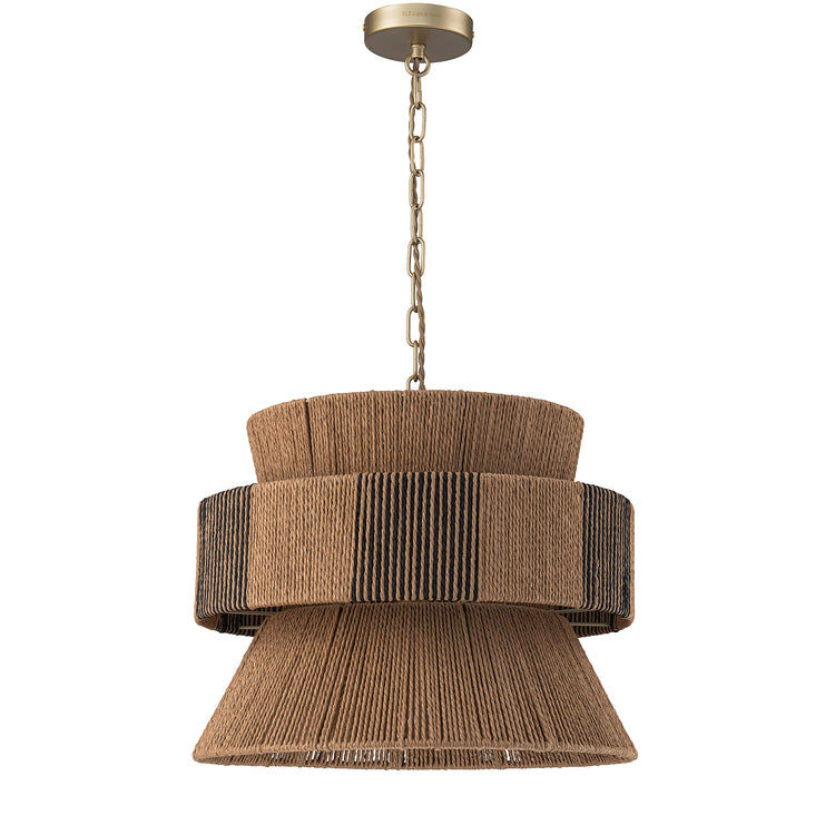 Lennox 4-Light 3-Tier Coastal Chandelier Brass Finish