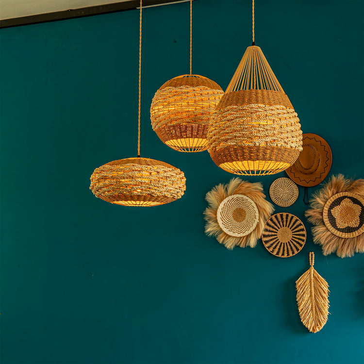 Palma 1-Light Two Tone Teardrop Pendant Light