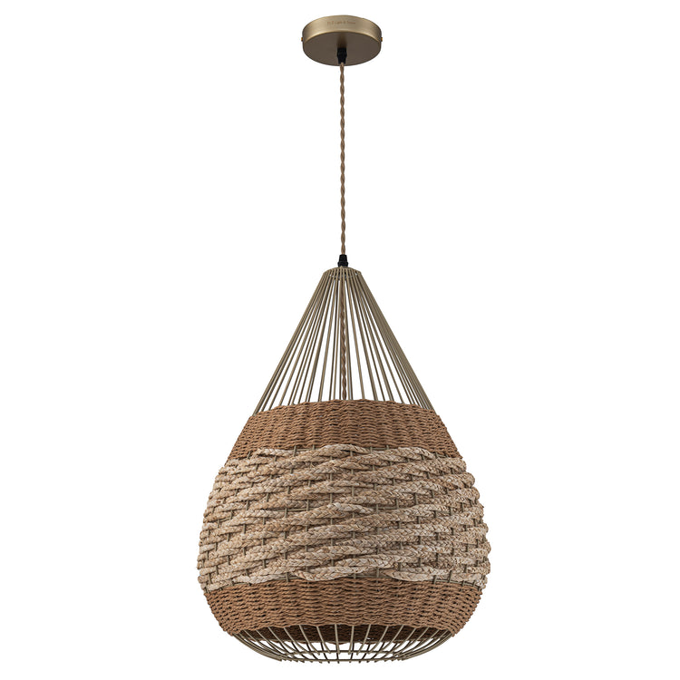Palma 1-Light Two Tone Teardrop Pendant Light
