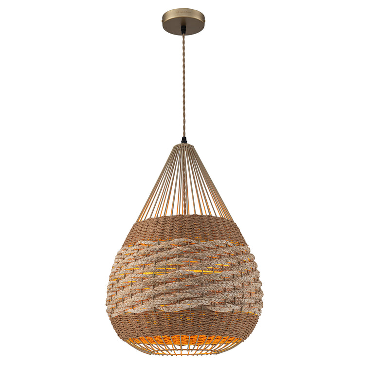 Palma 1-Light Two Tone Teardrop Pendant Light