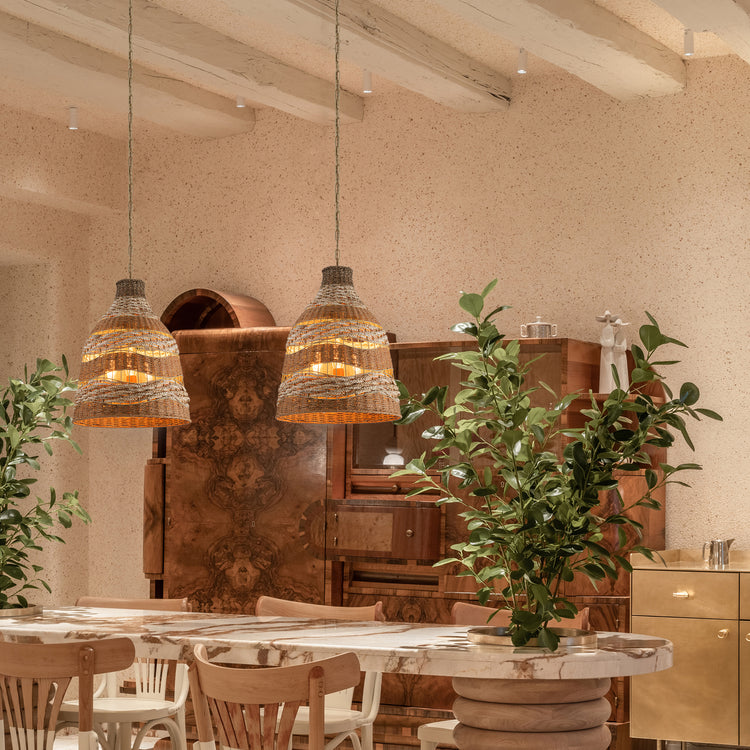 Harris 3-Light Natural Woven Coastal Chandelier