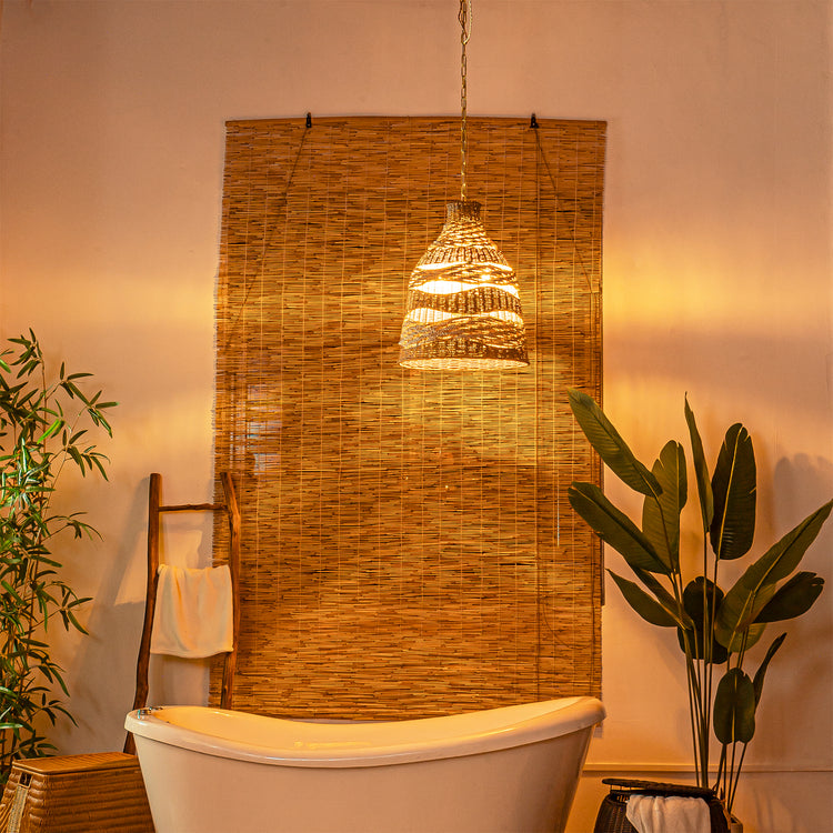 Harris 3-Light Natural Woven Coastal Chandelier