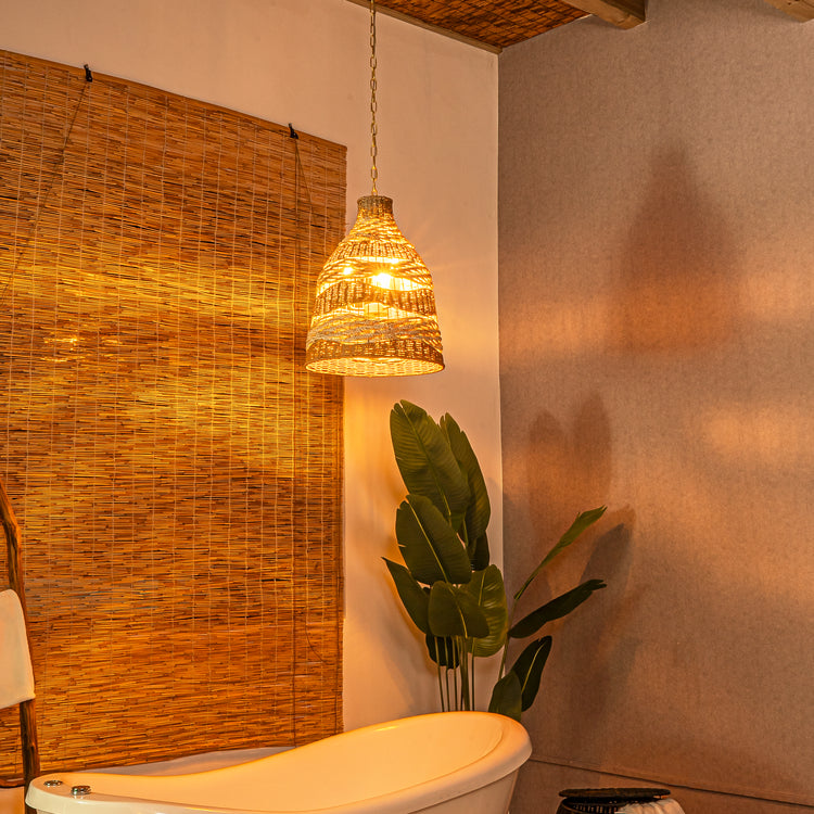 Harris 3-Light Natural Woven Coastal Chandelier