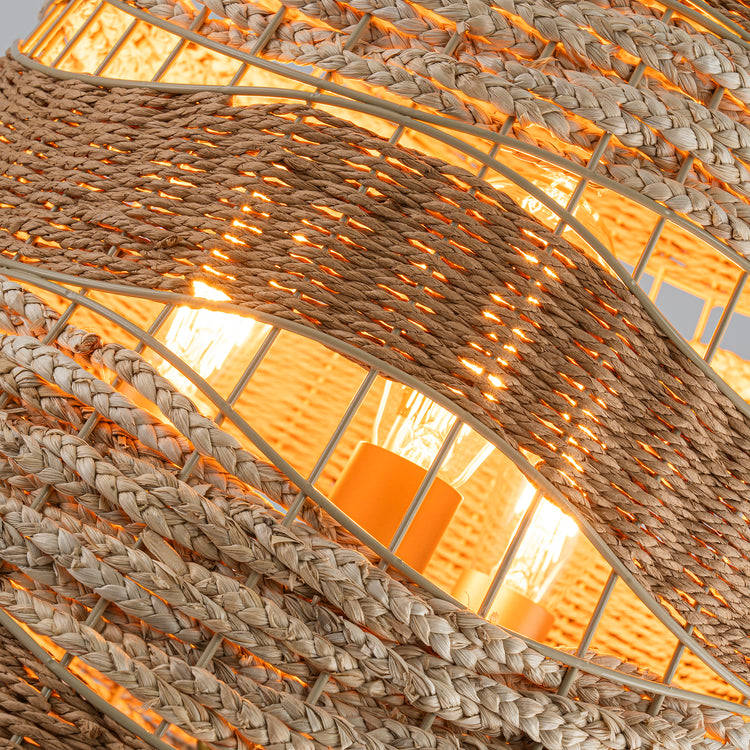 Harris 3-Light Natural Woven Coastal Chandelier