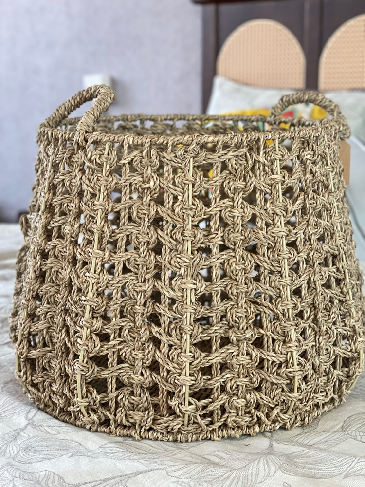 ELE LIGHT & DECOR Boho Decorative Woven Storage Baskets with Handles