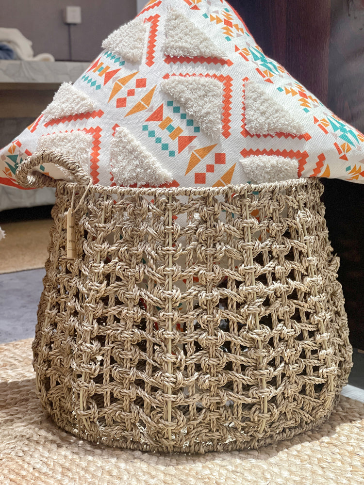 ELE LIGHT & DECOR Boho Decorative Woven Storage Baskets with Handles