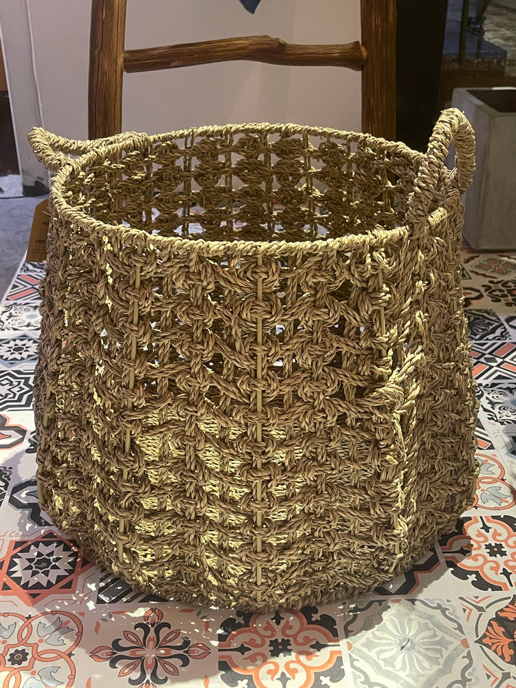 ELE LIGHT & DECOR Boho Decorative Woven Storage Baskets with Handles