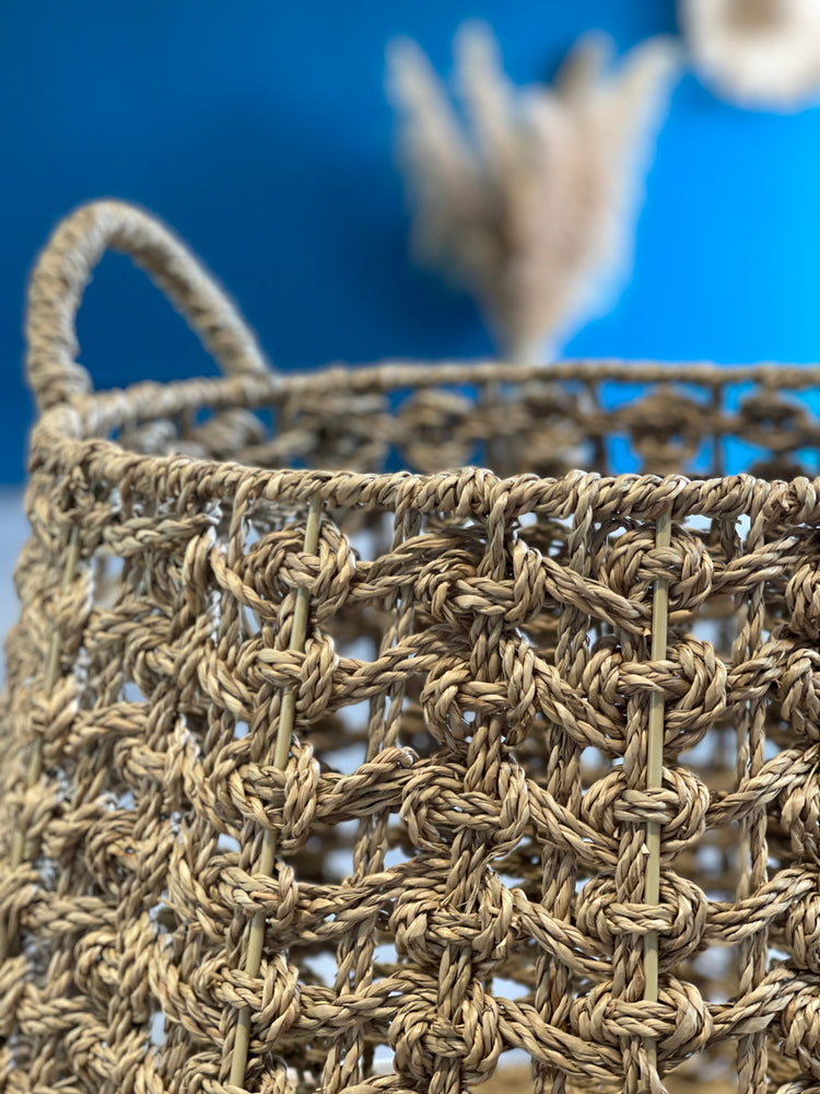 ELE LIGHT & DECOR Boho Decorative Woven Storage Baskets with Handles