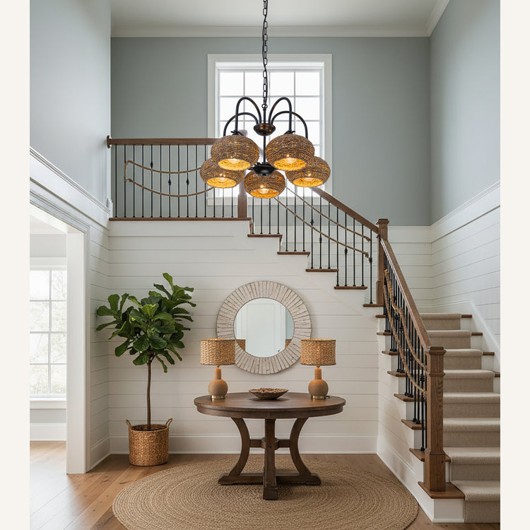 Vesper 5-Light Modern Farmhouse Rustic Chandelier