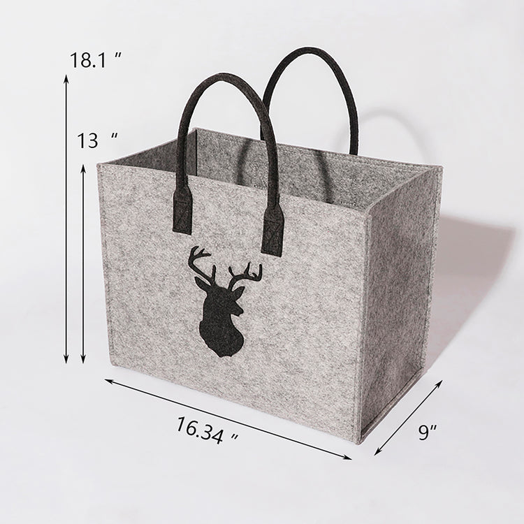 Reusable Felt Tote Bag Container Set of 5