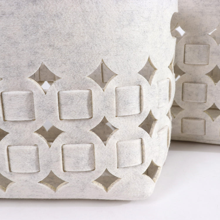 Storage Basket Bin with Built-in Handles Set of 3