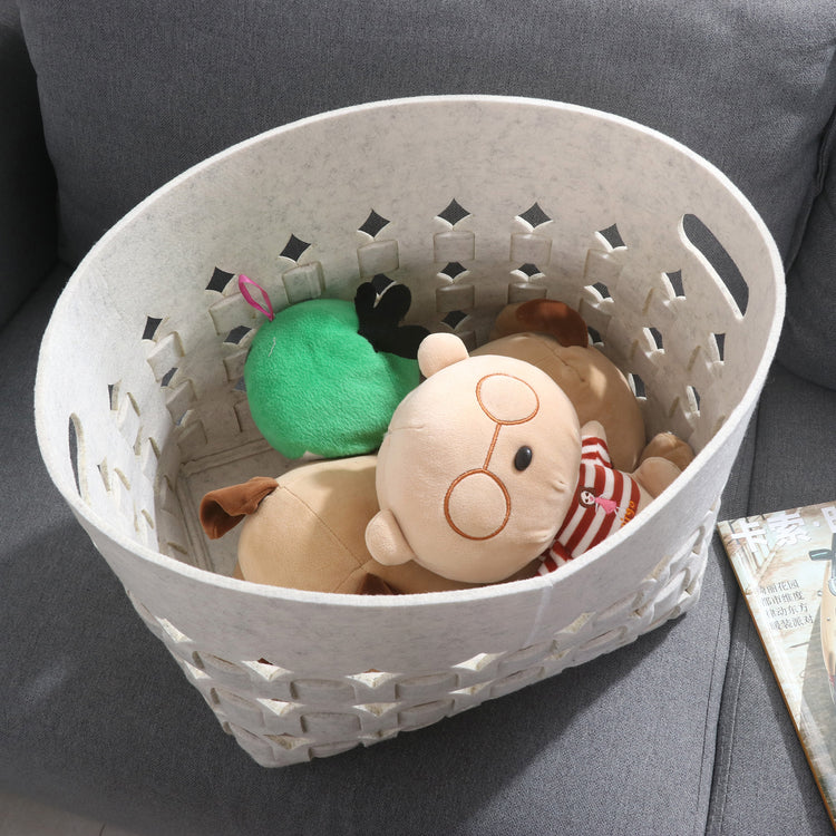 Storage Basket Bin with Built-in Handles Set of 3