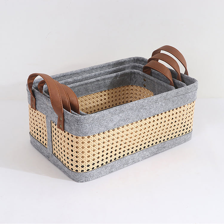 Bohemian Storage Basket for Shelves Set of 3