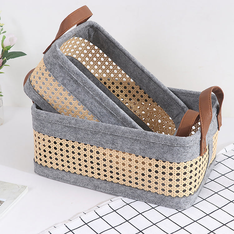 Bohemian Storage Basket for Shelves Set of 3