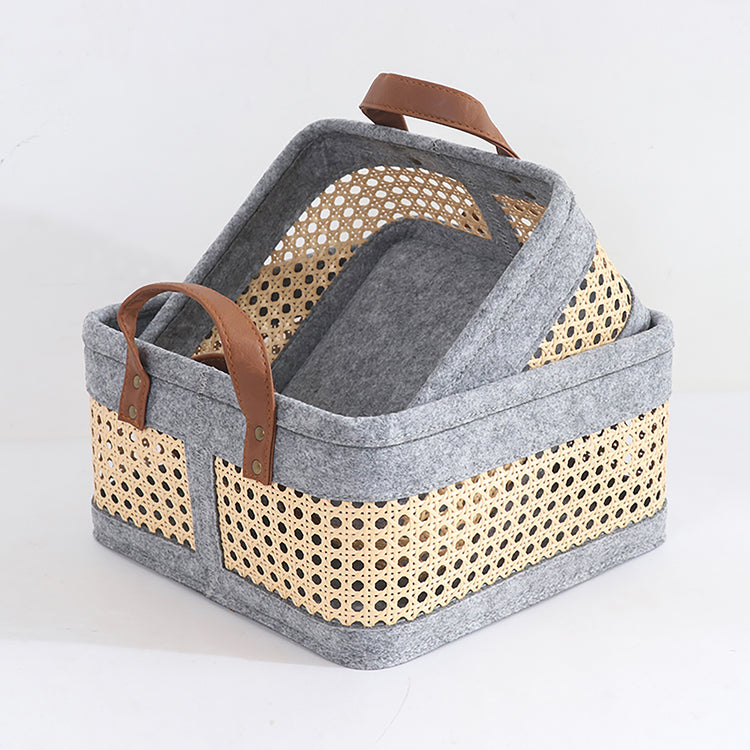 Bohemian Storage Basket for Shelves Set of 3