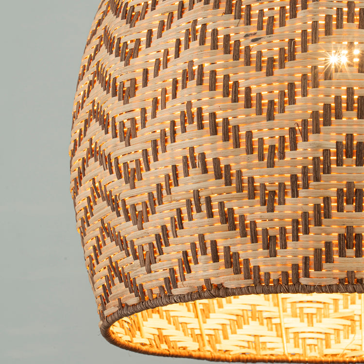 Vividia 1-Light Natural Rattan Hanging Pendant Light