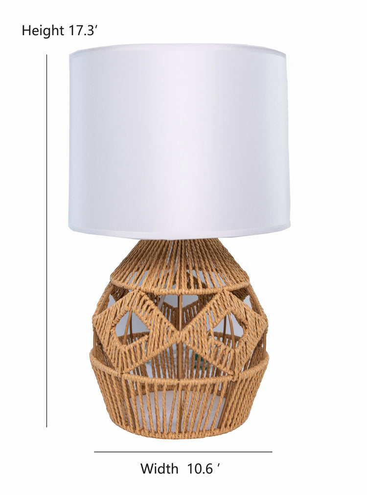 Coastal Rattan Table Lamp Natural