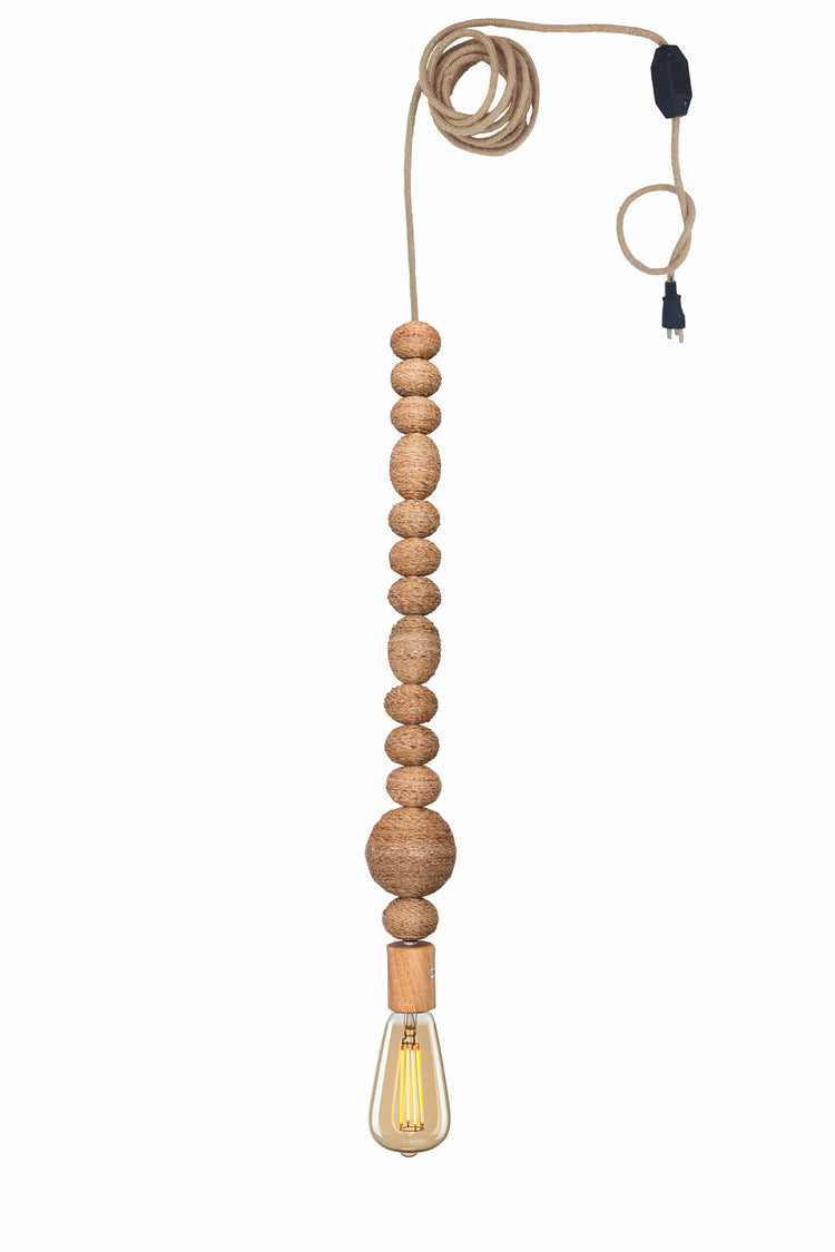 Handmade Plug In Ornament Pendant Bedside Light