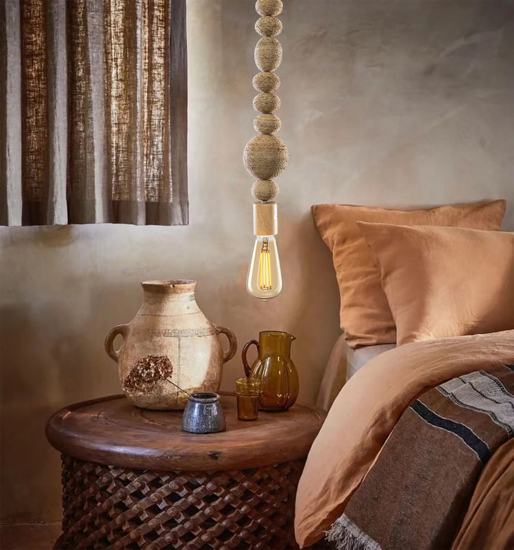 Handmade Plug In Ornament Pendant Bedside Light