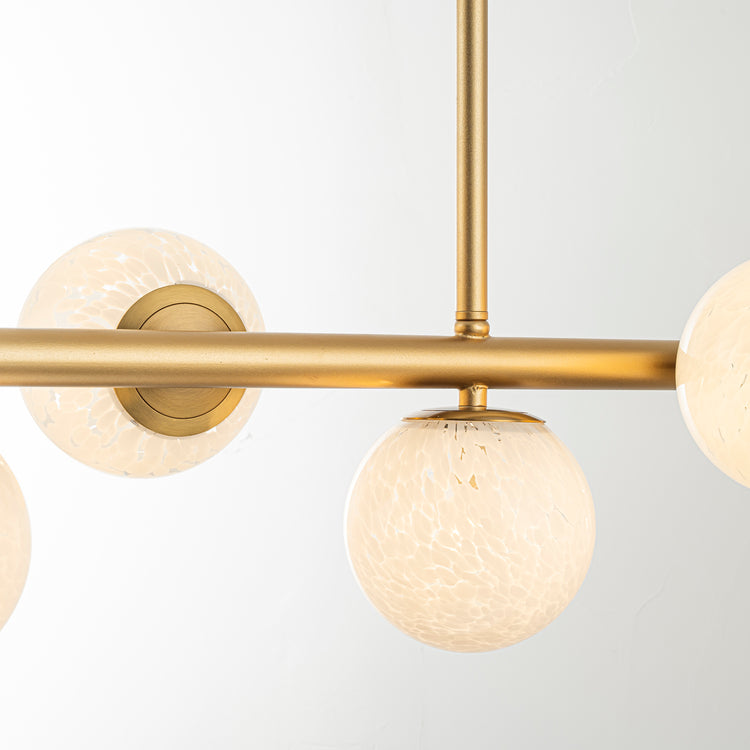 Diana 7-Light Modern Gold Linear Chandelier For Kitchen Island G9 Bulbs Included