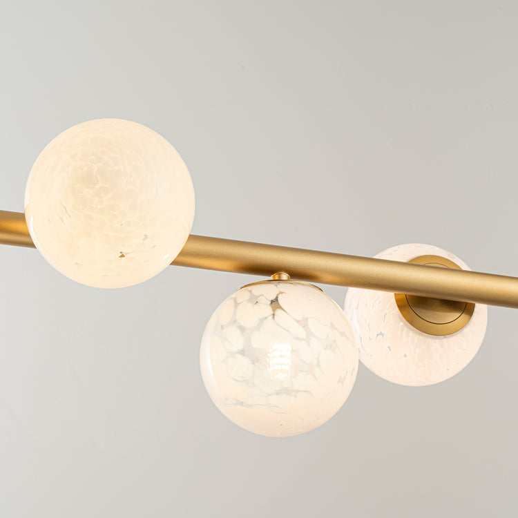 Diana 7-Light Modern Gold Linear Chandelier For Kitchen Island G9 Bulbs Included