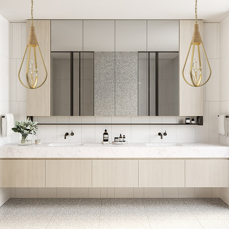 Dawana 1-Light Brushed Brass Pendant Light Bulbs Included