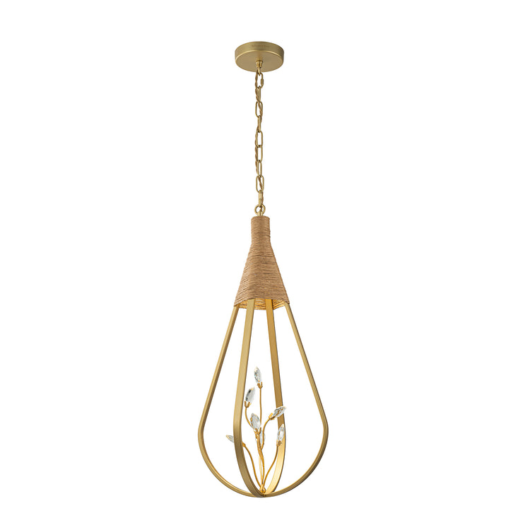 Dawana 1-Light Brushed Brass Pendant Light Bulbs Included