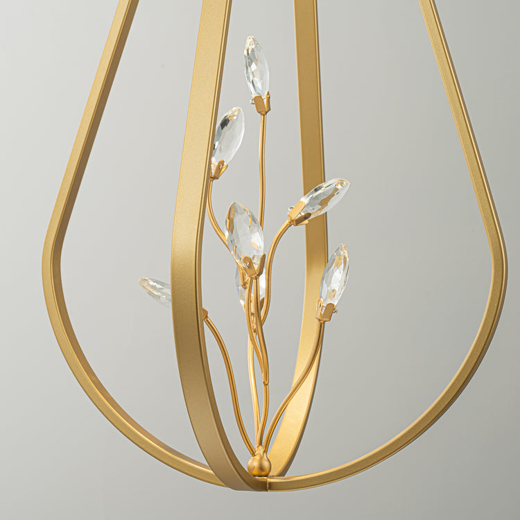 Dawana 1-Light Brushed Brass Pendant Light Bulbs Included