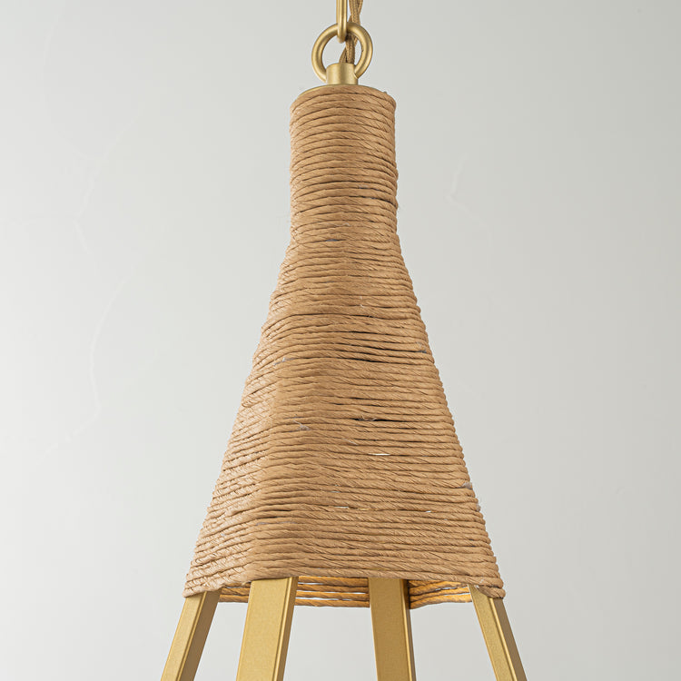 Dawana 1-Light Brushed Brass Pendant Light Bulbs Included