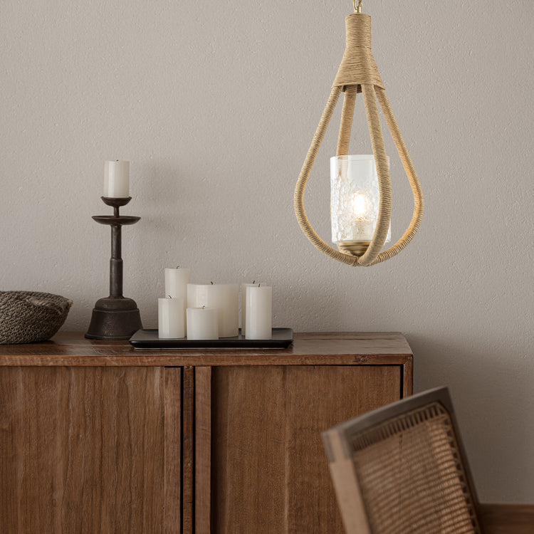 Dawana 1-Light Farmhouse Kitchen Pendant Light with Glass Shade