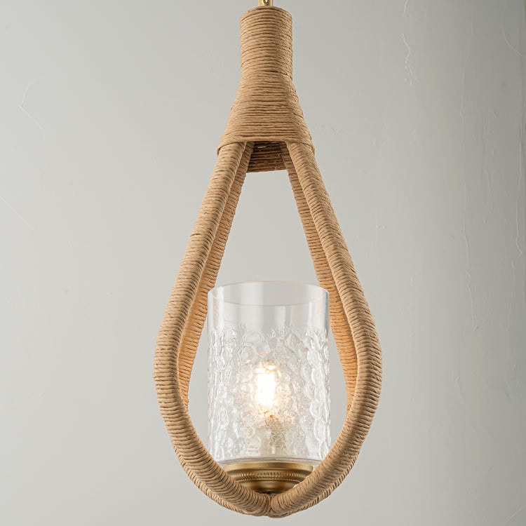 Dawana 1-Light Farmhouse Kitchen Pendant Light with Glass Shade