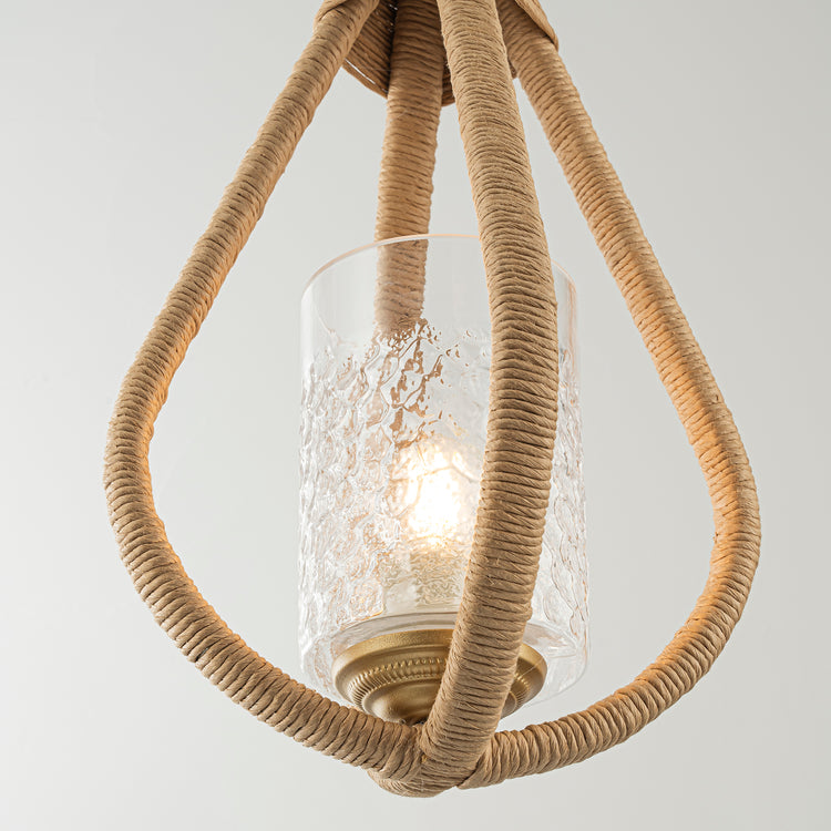 Dawana 1-Light Farmhouse Kitchen Pendant Light with Glass Shade