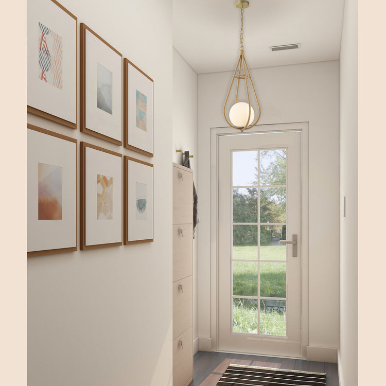Dilana 1-Light Modern Rattan Kitchen Pendant Light