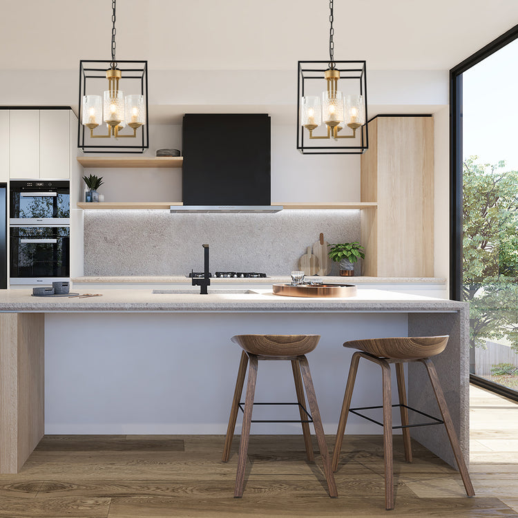 Kaia 4-Light Modern Farmhouse Lantern Chandelier