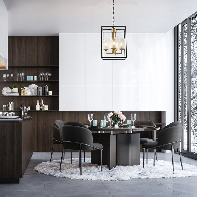 Kaia 4-Light Modern Farmhouse Lantern Chandelier