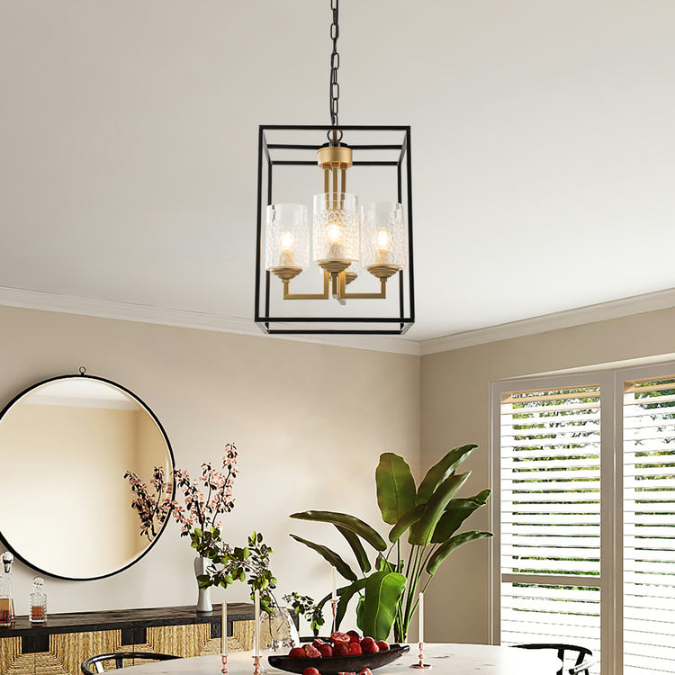 Kaia 4-Light Modern Farmhouse Lantern Chandelier
