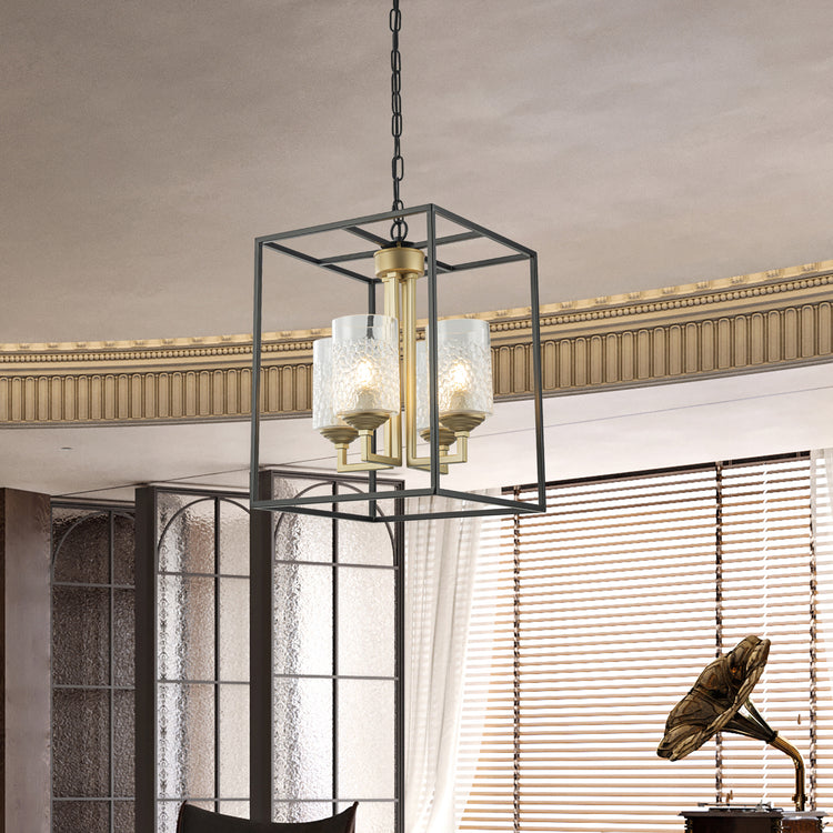 Kaia 4-Light Modern Farmhouse Lantern Chandelier