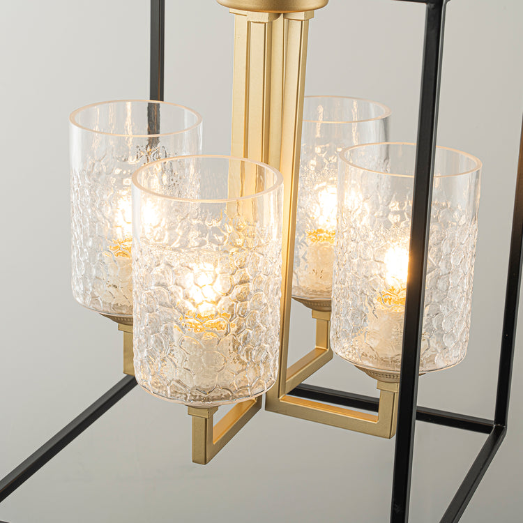 Kaia 4-Light Modern Farmhouse Lantern Chandelier